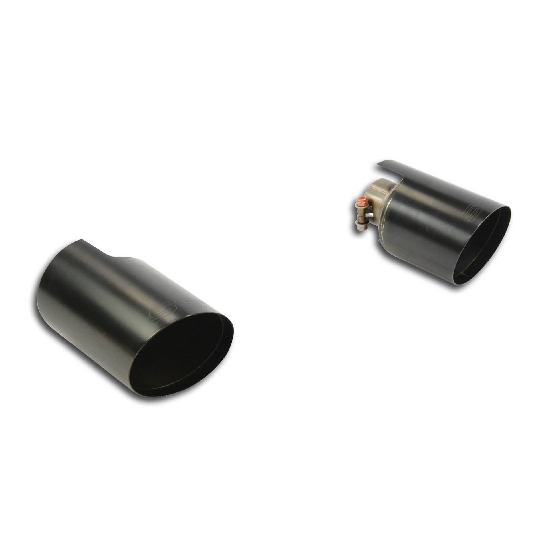 Endrohrsatz Race-Gun Metal Grey Rechts O100 - Links O100